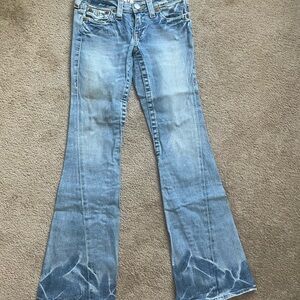 True Religion Light Blue Flare Jeans